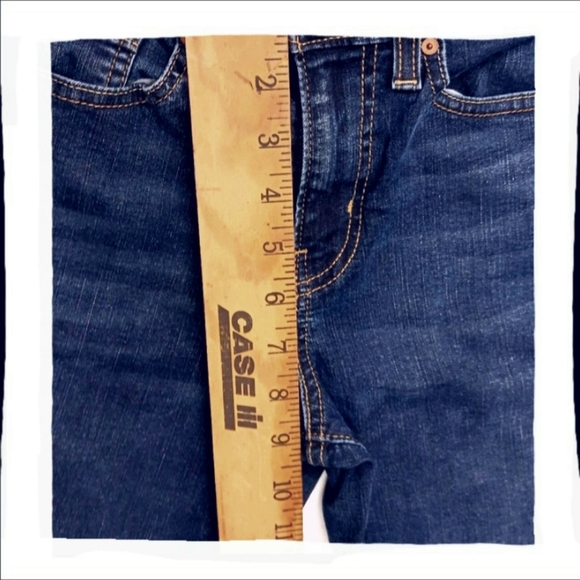 Levi Signature Jean Boyfriend Low Rise Straight Western W4 27x24 Dark Wash Blue - Picture 7 of 11